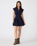 DYANNE Midnight Zip-Front Bubble-Hem Women's Dress | Steve Madden