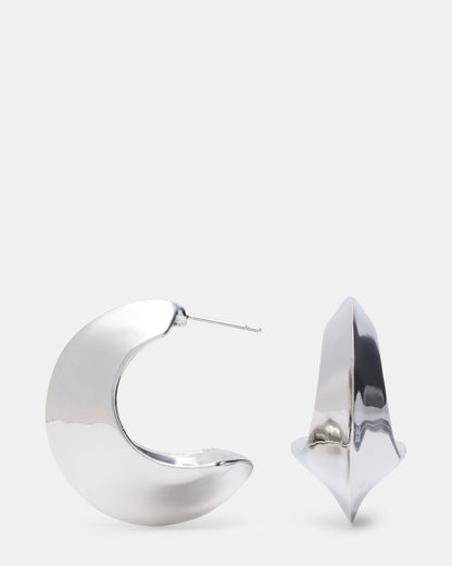 CRESCENT EARRINGS SILVER