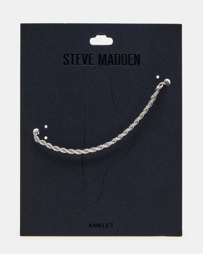 ROPE CHAIN ANKLET SILVER Women's Anklet | Steve Madden