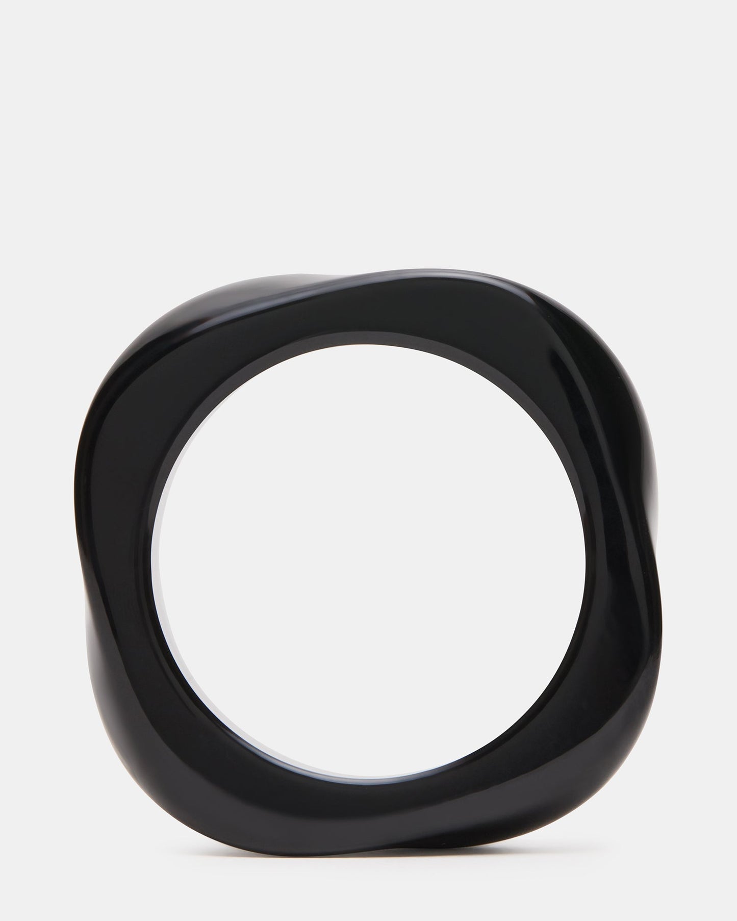 CURVED RETRO BRACELET Black Women's Bangle Bracelet | Steve Madden