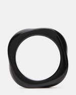 CURVED RETRO BRACELET Black Women's Bangle Bracelet | Steve Madden