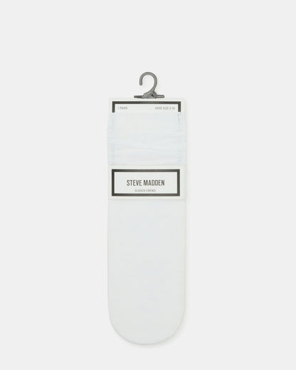 FISHNET SLOUCHY CREW SOCKS WHITE