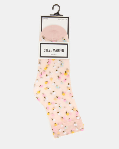 2 WILDFLOWER PACK TULLE SOCKS BLUSH