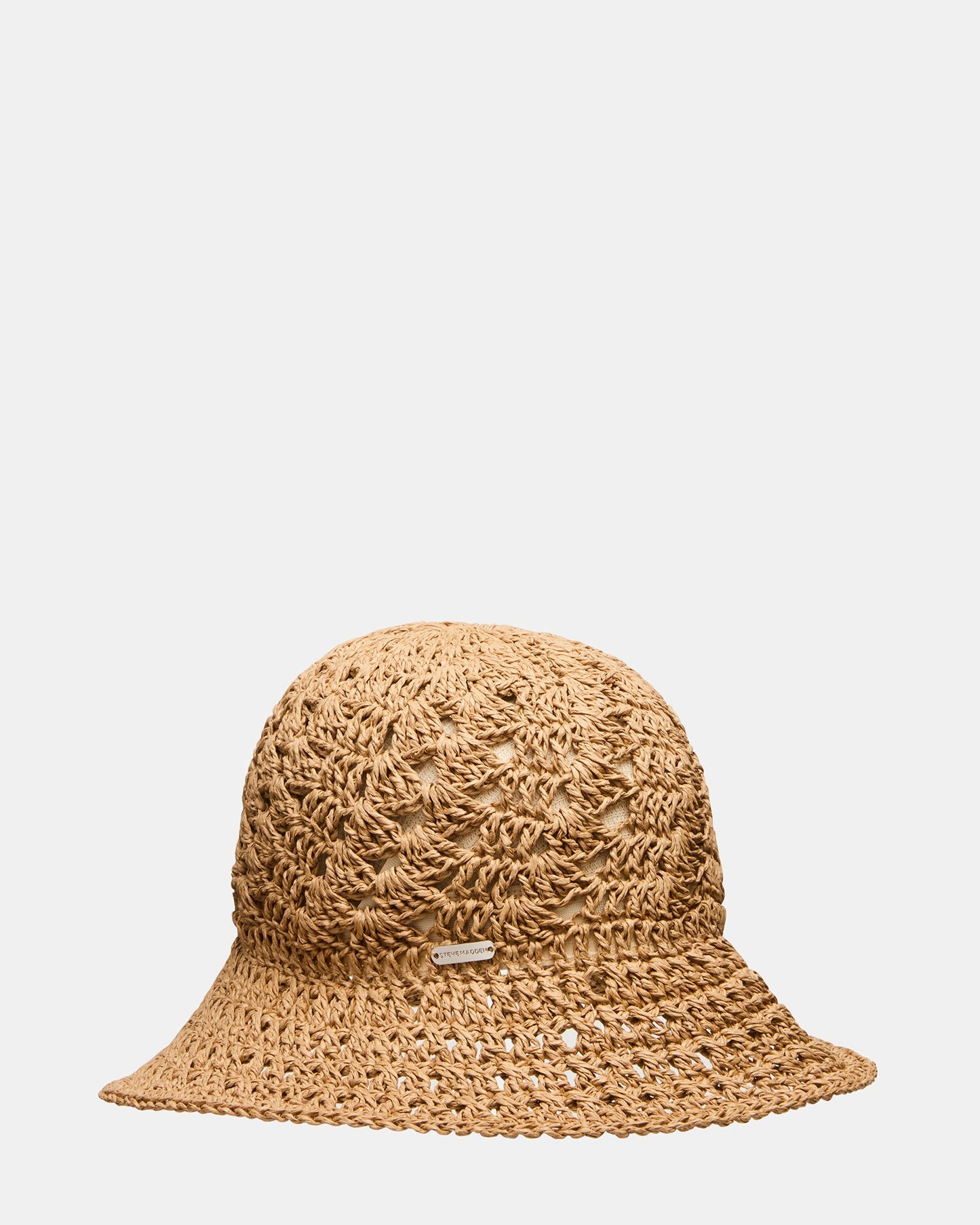 BOHO STRAW BUCKET Tan Women's Hat | Steve Madden