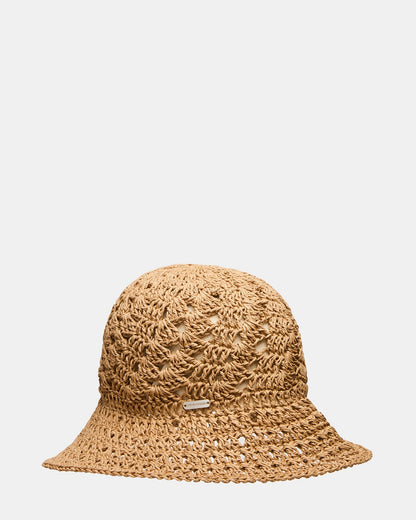 BOHO STRAW BUCKET Tan Women's Hat | Steve Madden