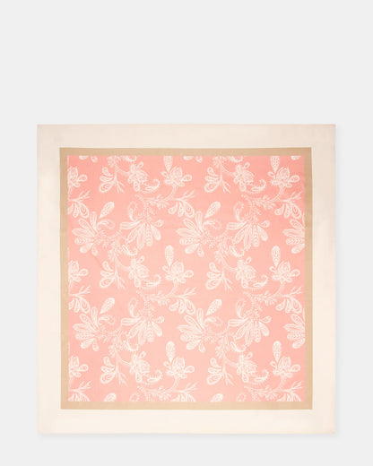 PAISLEY SATIN SCARF TERRACOTTA