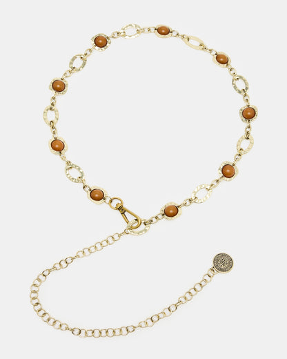 STONE Chain Colored Gold Women's Belt | Steve Madden
