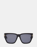 BRAISON Black Frame Cateye Solid Smoke Lens Sunglasses | Steve Madden