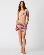 SUPER BLOOM MULTI BIKINI COVER-UP Mesh Skirt Floral Pattern Women's Swim Cover-Up | Steve Madden