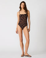 STATIC LEOPARD ONE PIECE SWIMSUIT Low-Back Women's One-Piece Swimsuit | Steve Madden