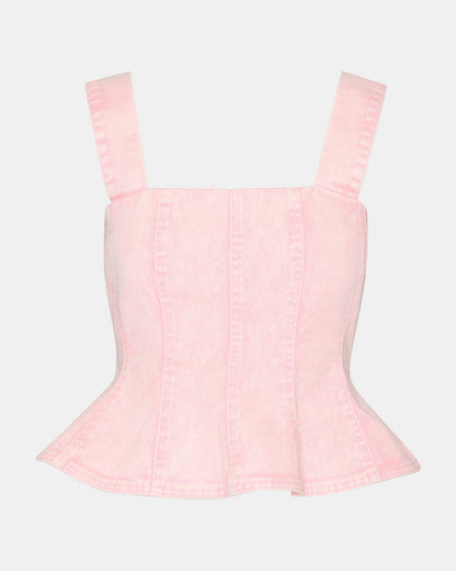 PENELOPI DENIM TOP PINK