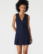 HENLEY Midnight Sleeveless V-neck Mini Pleated Women's Dress | Steve Madden