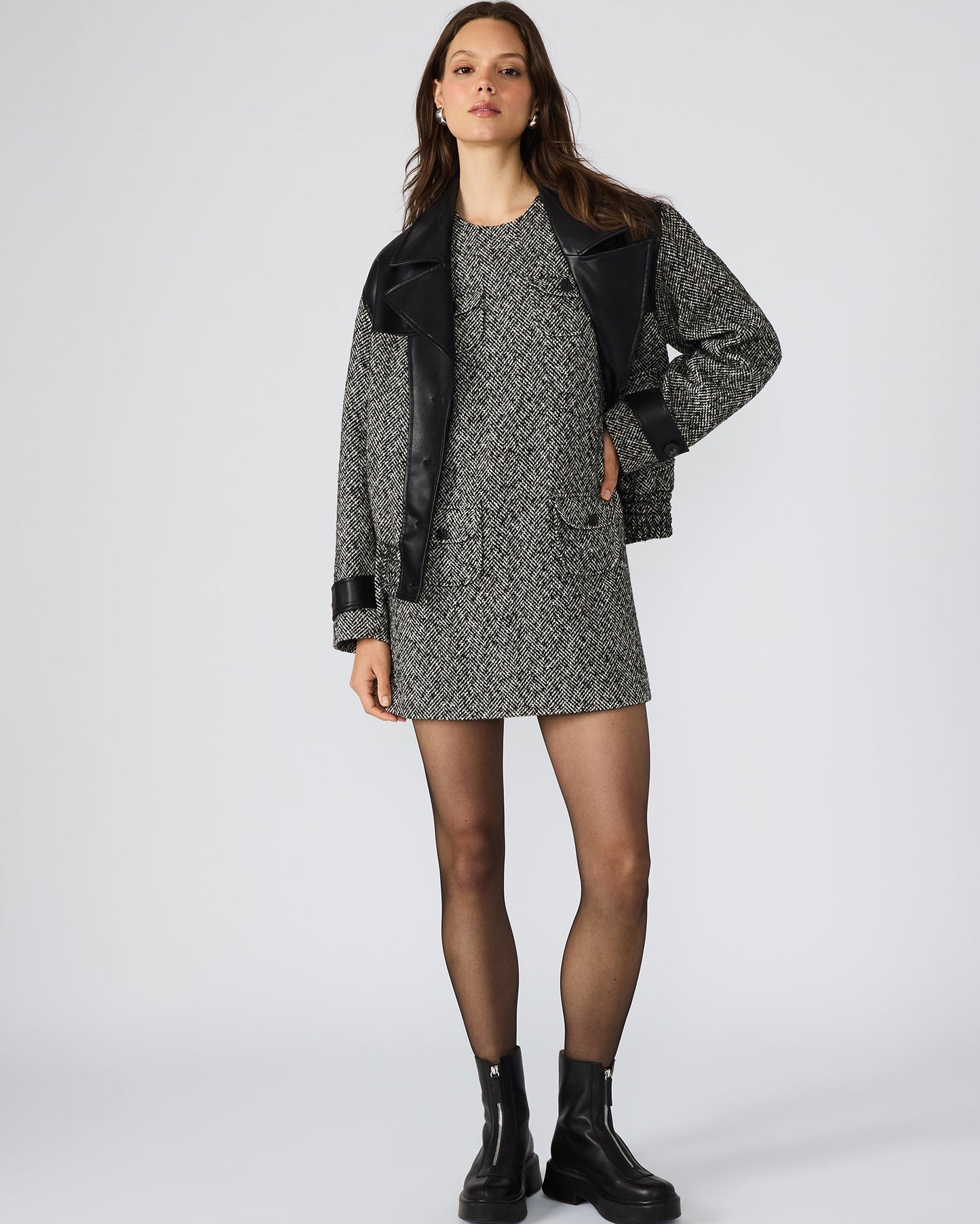 LOUIE DRESS BLACK/WHITE