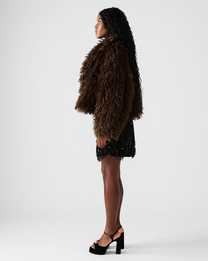 INAYA COAT DARK ESPRESSO