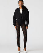 SANDRINE Black Lace Mesh Women's Pant | Steve Madden