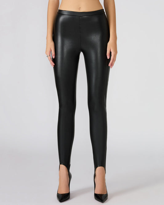 VEGAN LEATHER STIRRUP BLACK