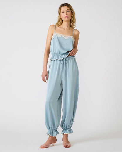 ROAN Dusty Blue Tie-Front Parachute Women's Pants | Steve Madden
