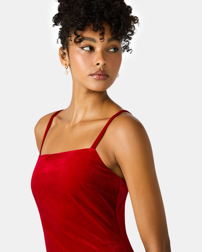 GIOVANNA DRESS RED VELVET