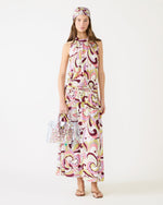 GALA Dress Petal Paisley Maxi Halter Neck Flowy Open-Back Women's Dress | Steve Madden