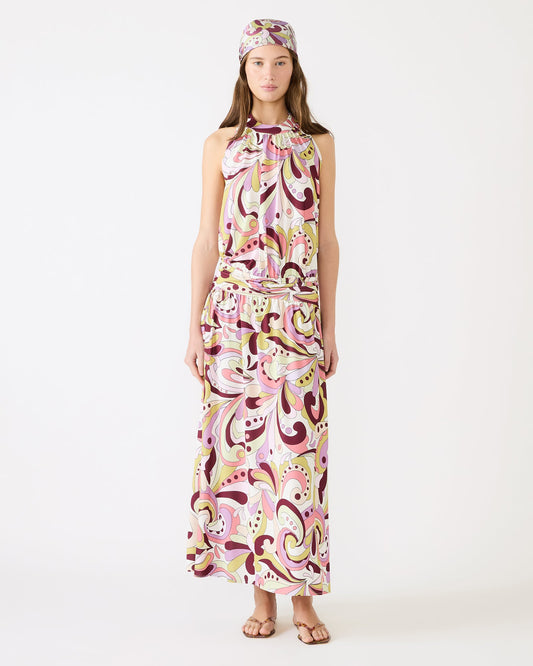 GALA DRESS PETAL PAISLEY