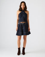 SLOAN Ink Denim Flowy Mini Women's Skirt | Steve Madden