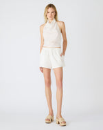 LOU Birch White Eyelet Bow Women's Shorts | Steve Madden