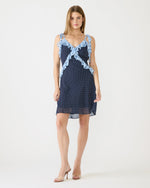 ADALINA Vintage Navy Polka Dot Ruffle Flowy Women's Mini Dress | Steve Madden