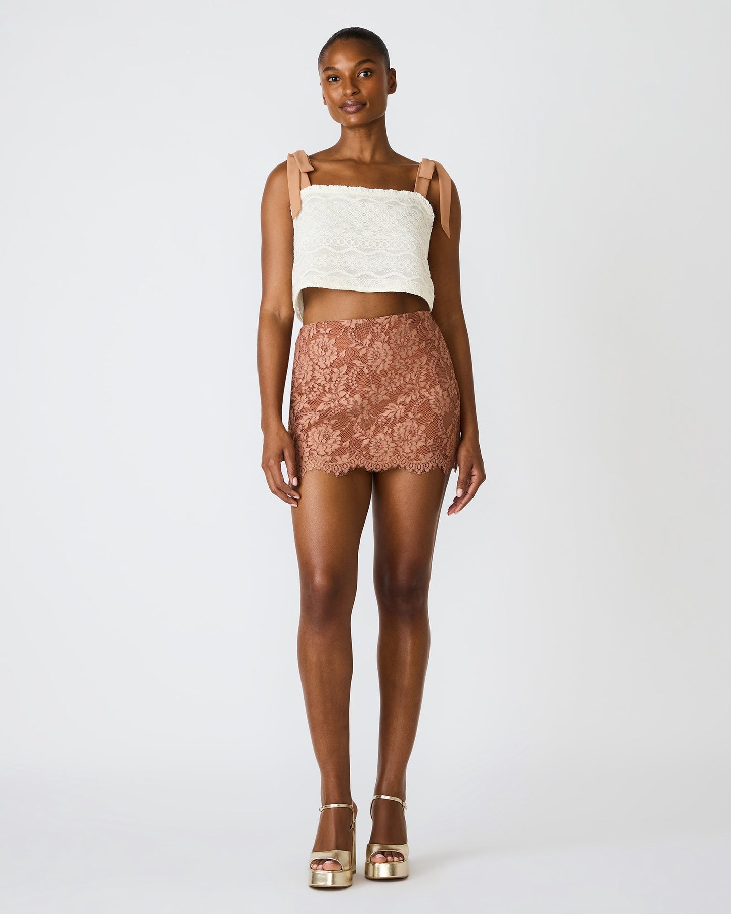 CINDI Mocha Heather Women's Skirt | Steve Madden