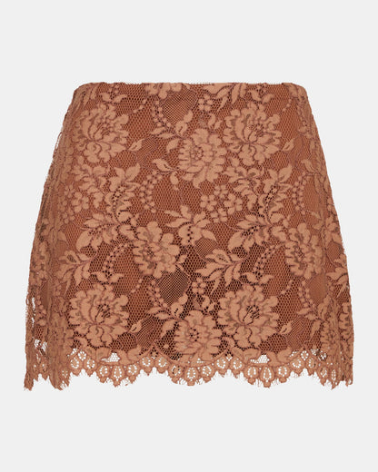 CINDI SKIRT MOCHA HEATHER