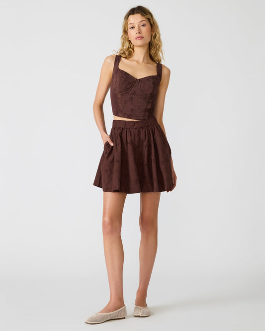 VANNY Walnut Eyelet Women's Skirt | Steve Madden