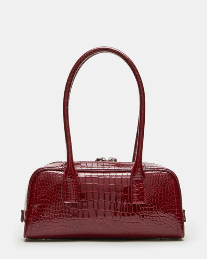 ANISE Bag Red Crocodile Elongated Shoulder Strap Handbag | Steve Madden
