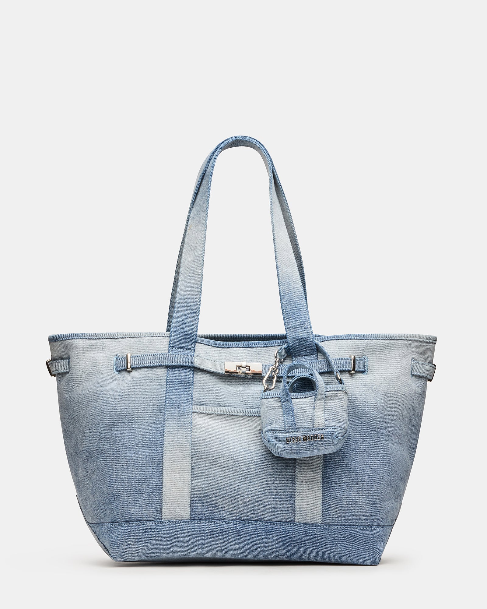 BOAT Bag Denim Shoulder Strap Denim Tote Handbag | Steve Madden