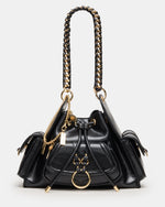 DRU Bag Black Hobo Shoulder Strap Chain Strap Handbag | Steve Madden