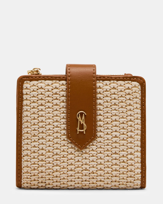 JEM STRAW Light Natural Bifold Wallet | Steve Madden