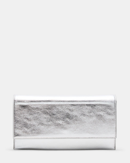 JULIANA Bag Silver Women's Crossbody Clutch Handbag | Steve Madden