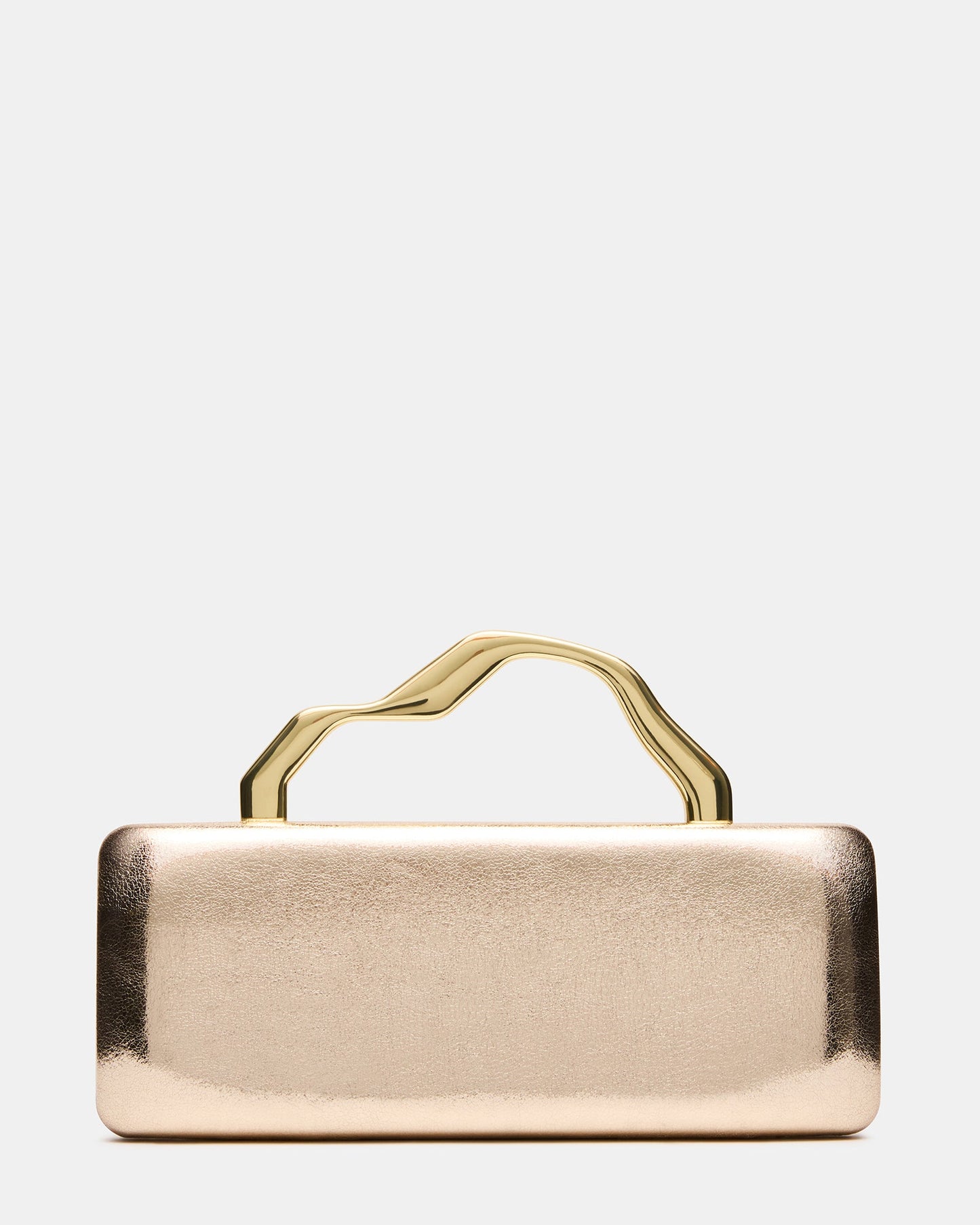 LEENA Bag Gold Wavy Metal Clutch Handbag | Steve Madden