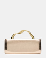 LEENA Bag Gold Wavy Metal Clutch Handbag | Steve Madden