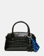 MELODIE Bag Black Crocodile Dome Satchel Top-Handle Crossbody Handbag | Steve Madden