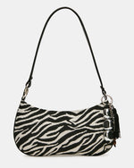 SABINE Zebra Animal Print Tassel Shoulder Bag Handbag | Steve Madden