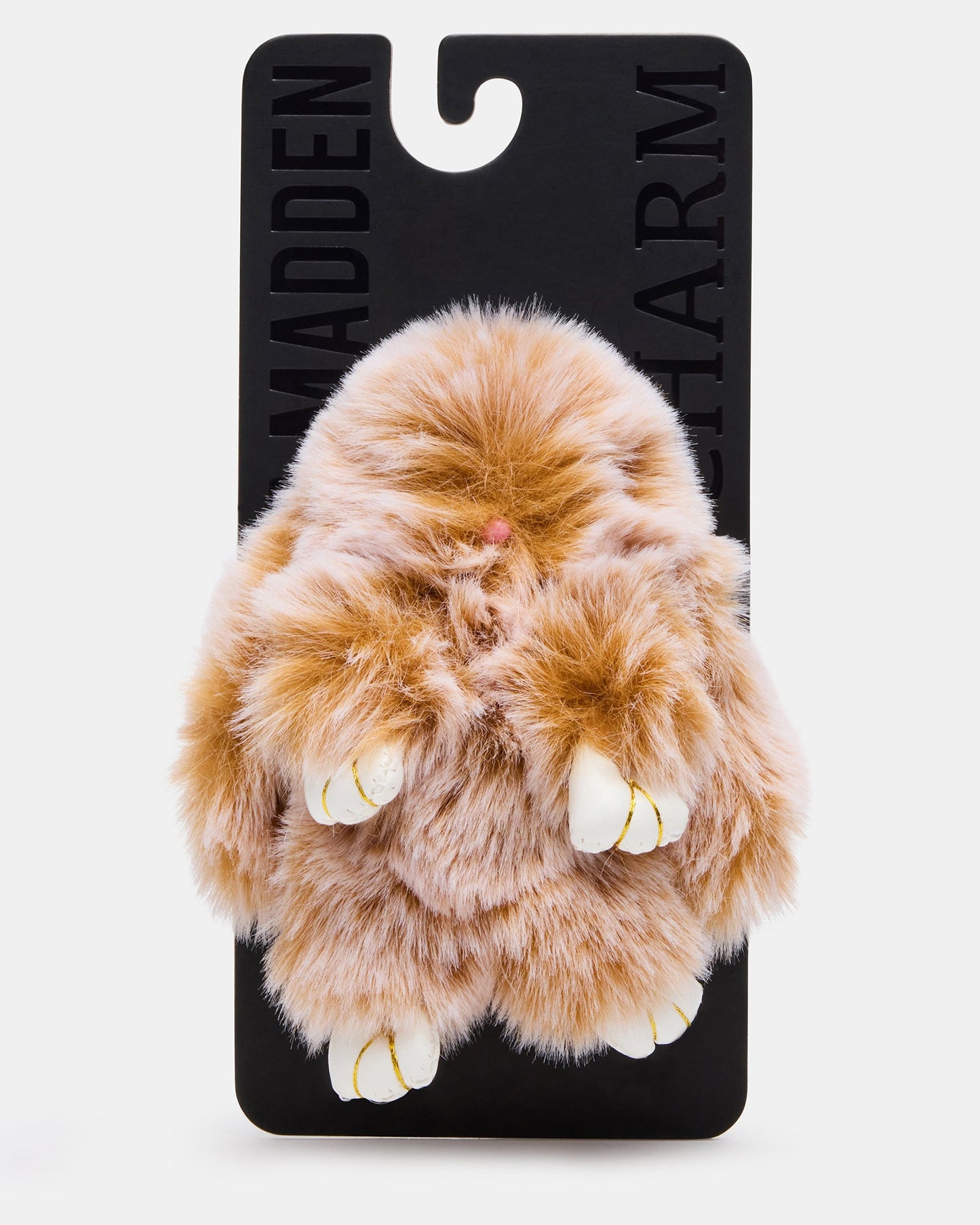 BUNNY Chestnut Alphabet Letter Beaded Plush Bag Charm | Steve Madden