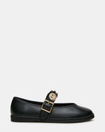 Kids' EDNA Black Mary Jane Charms Ballet Girls' Flat | Steve Madden