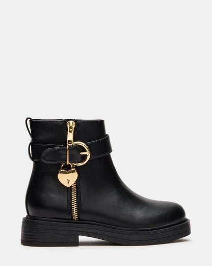 Kids' LOCKET Black Chelsea Lug Girls' Ankle Boot | Steve Madden
