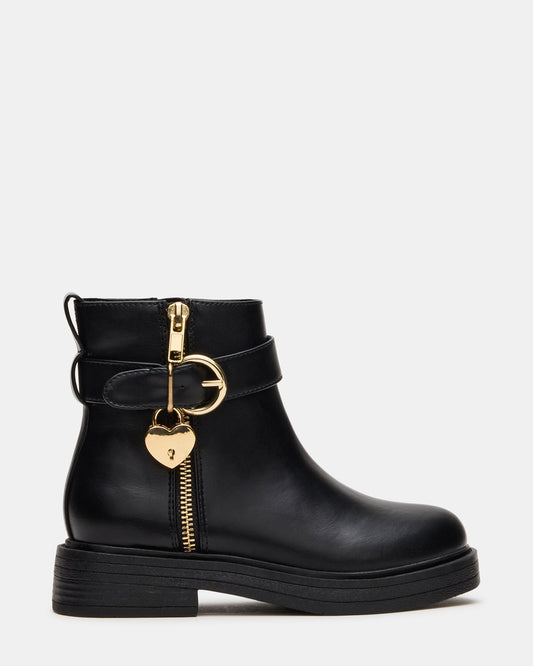 Kids' LOCKET Black Chelsea Lug Girls' Ankle Boot | Steve Madden