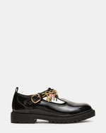 Kids' LUNDIN Black T-Strap Charms Girls' Loafer | Steve Madden