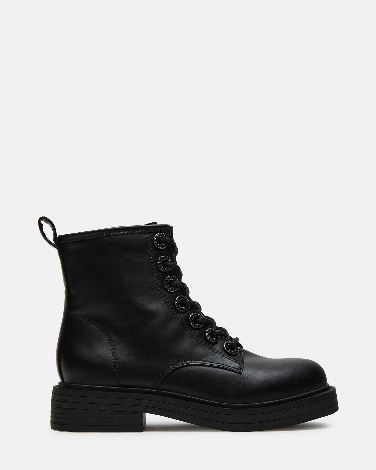 Kids' NOLITA Black Girls' Combat Ankle Boot | Steve Madden