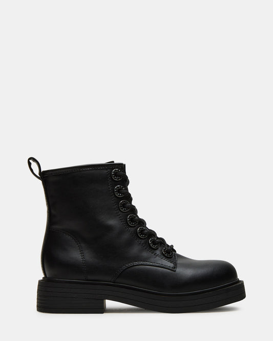 Kids' NOLITA Black Girls' Combat Ankle Boot | Steve Madden
