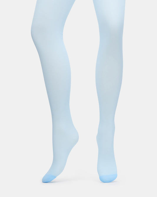 BLAIR SHEER TIGHTS LIGHT Blue Women's Footed Sheer Mesh Tights | Steve Madden