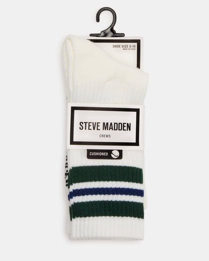 WYNN 2 PACK STRIPE ATHLEISURE SOCKS EGRET