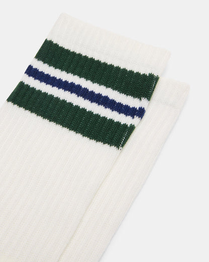 WYNN 2 PACK STRIPE ATHLEISURE SOCKS EGRET