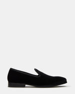 BANNOCH Black Velvet Men's Slip-On Loafer | Steve Madden
